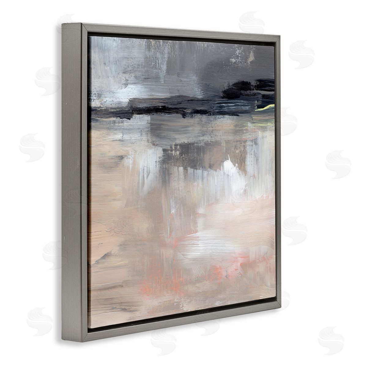 Jennifer Paxton Parker Modern Lake Reflection Scenery Gray Floating Frame Canvas Wall Art Print