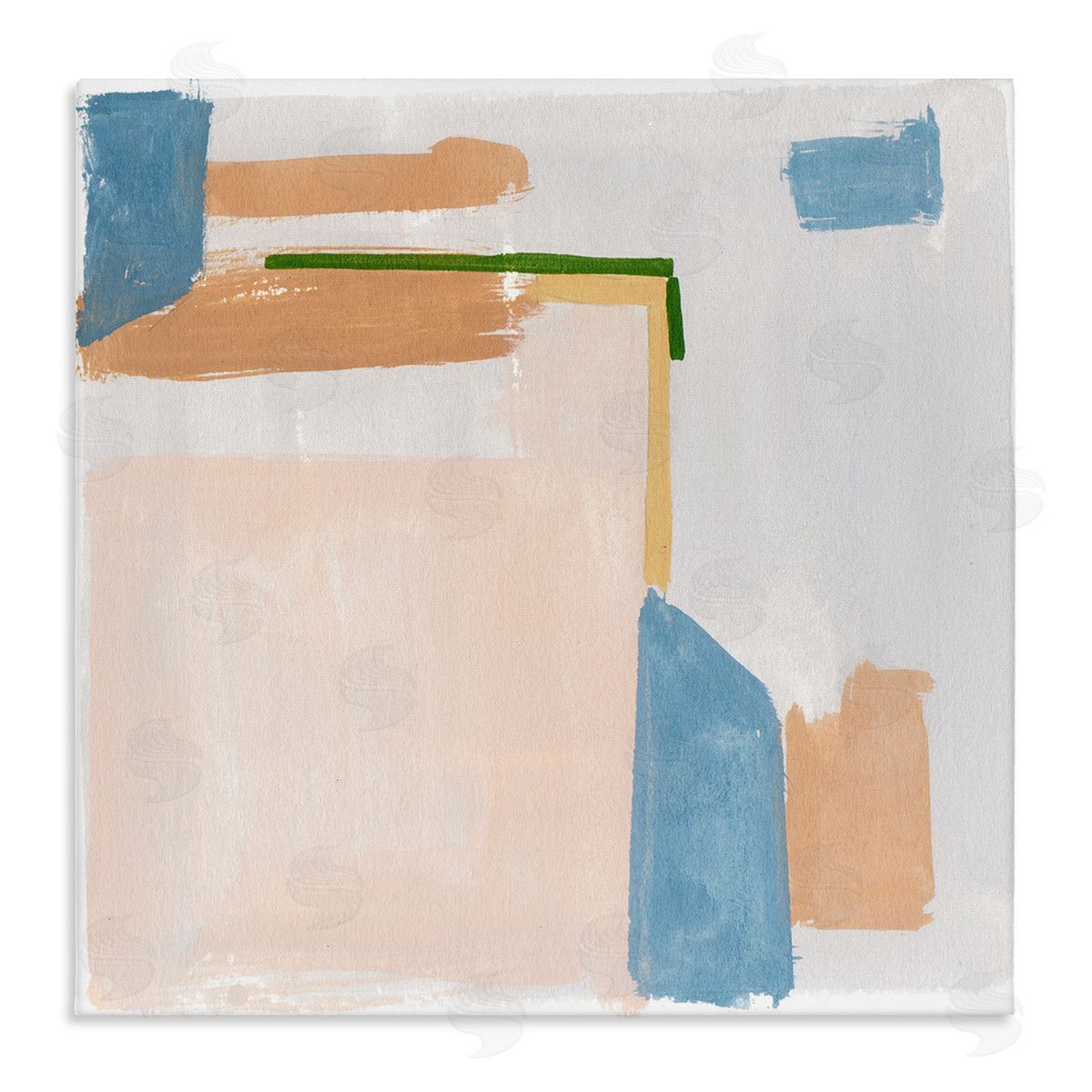 Melissa Wang Geometric Contemporary Shapes  Stretched Canvas Wall Art Print