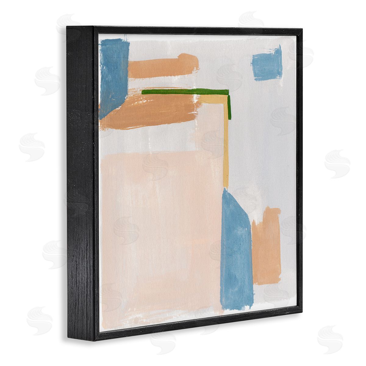 Melissa Wang Geometric Contemporary Shapes  Black Framed Glicee Wall Art Print