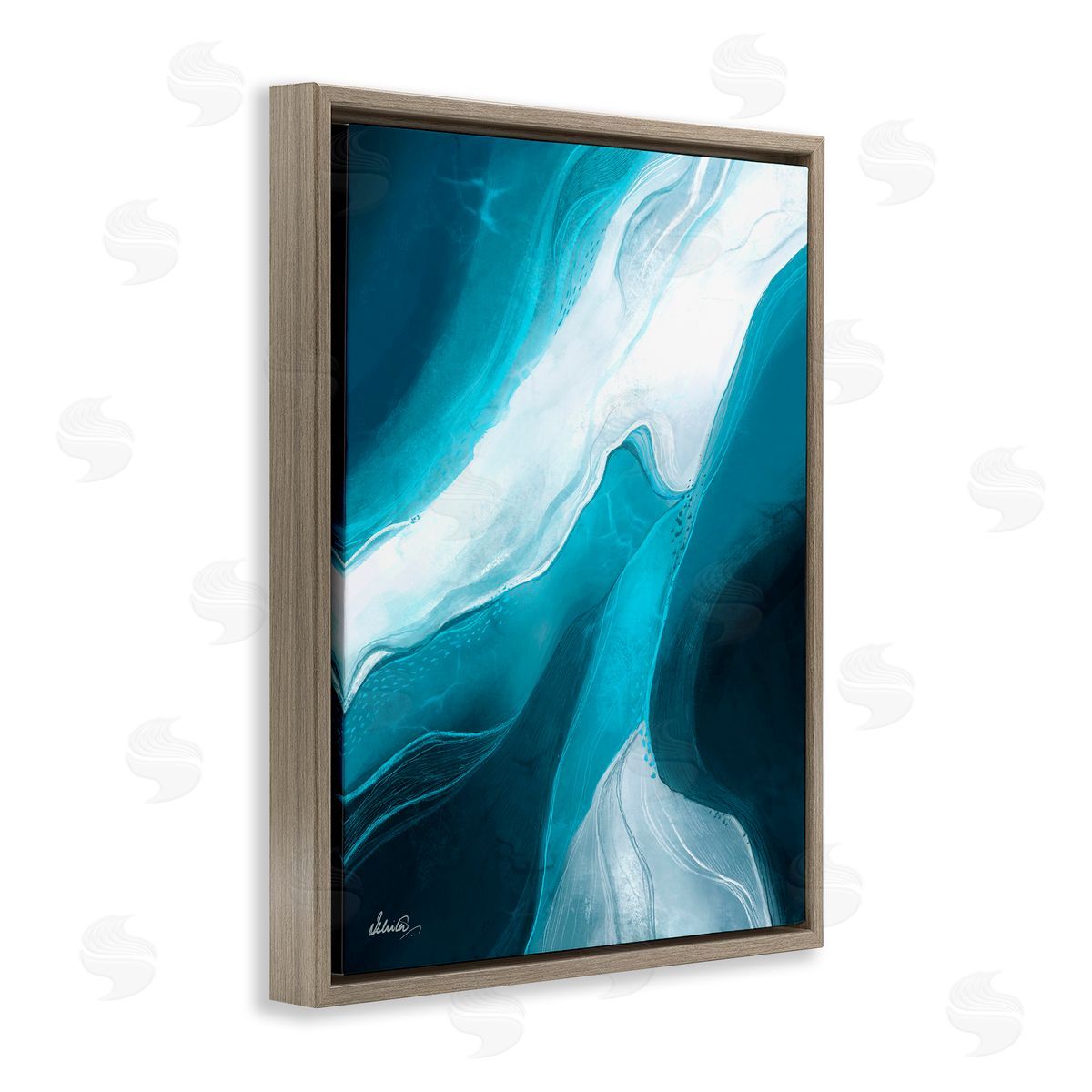 Ishita Banerjee Fluid Blue Shapes Arrangement