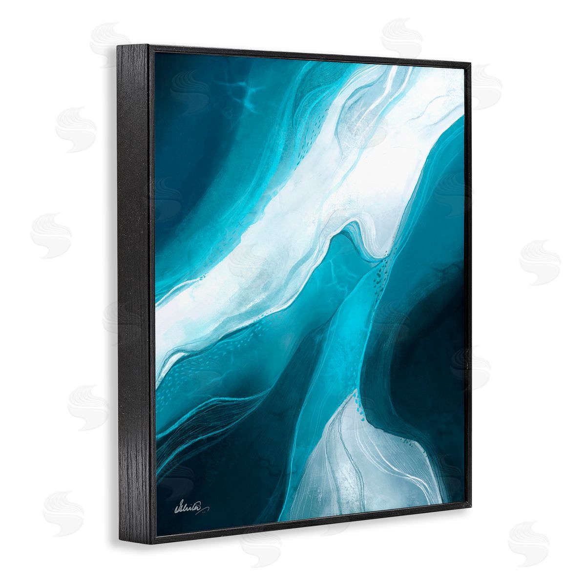 Ishita Banerjee Fluid Blue Shapes Arrangement