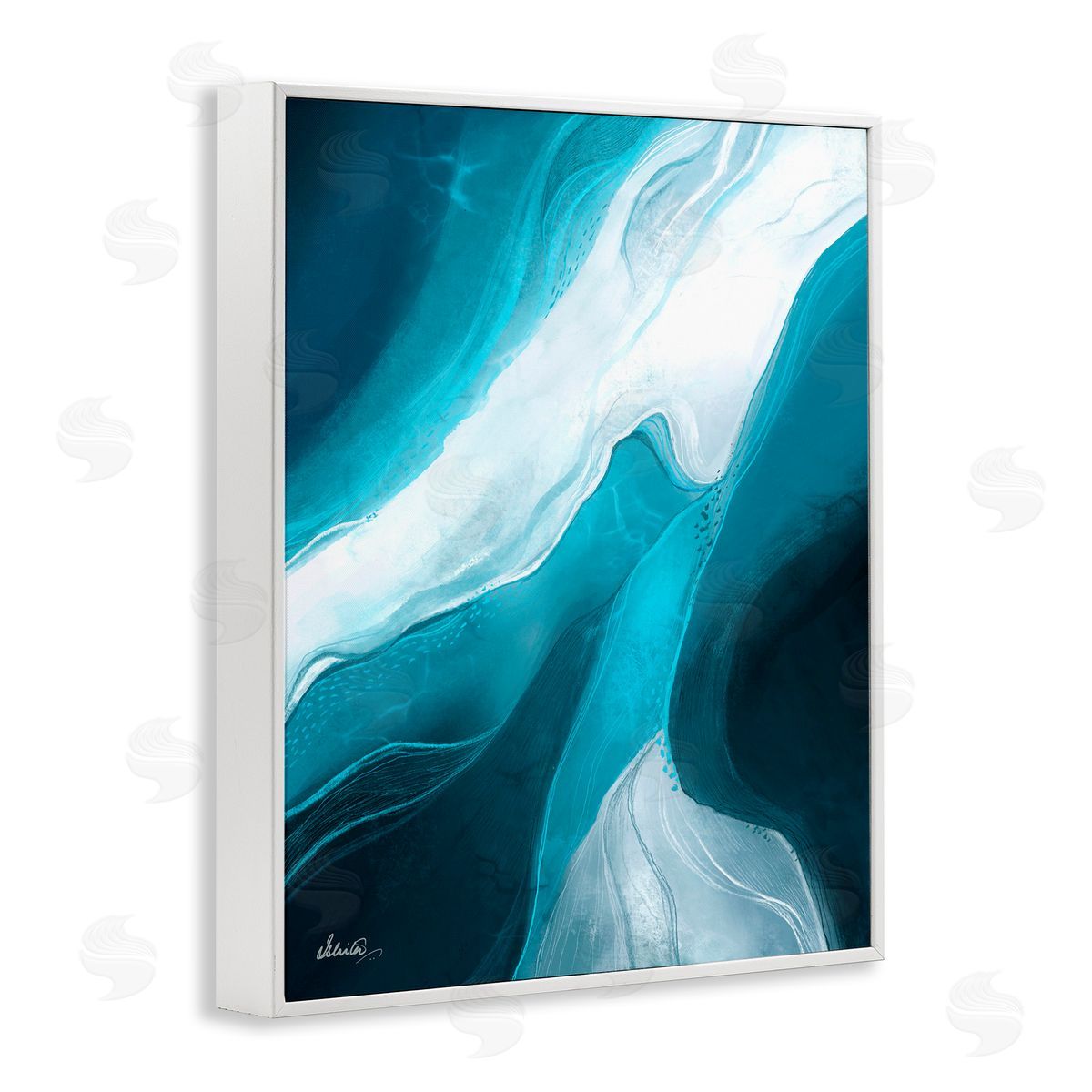 Ishita Banerjee Fluid Blue Shapes Arrangement