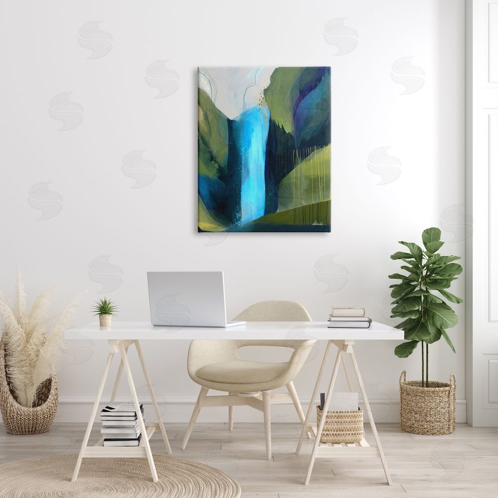 Ishita Banerjee Abstract Waterfall Layered Landscape