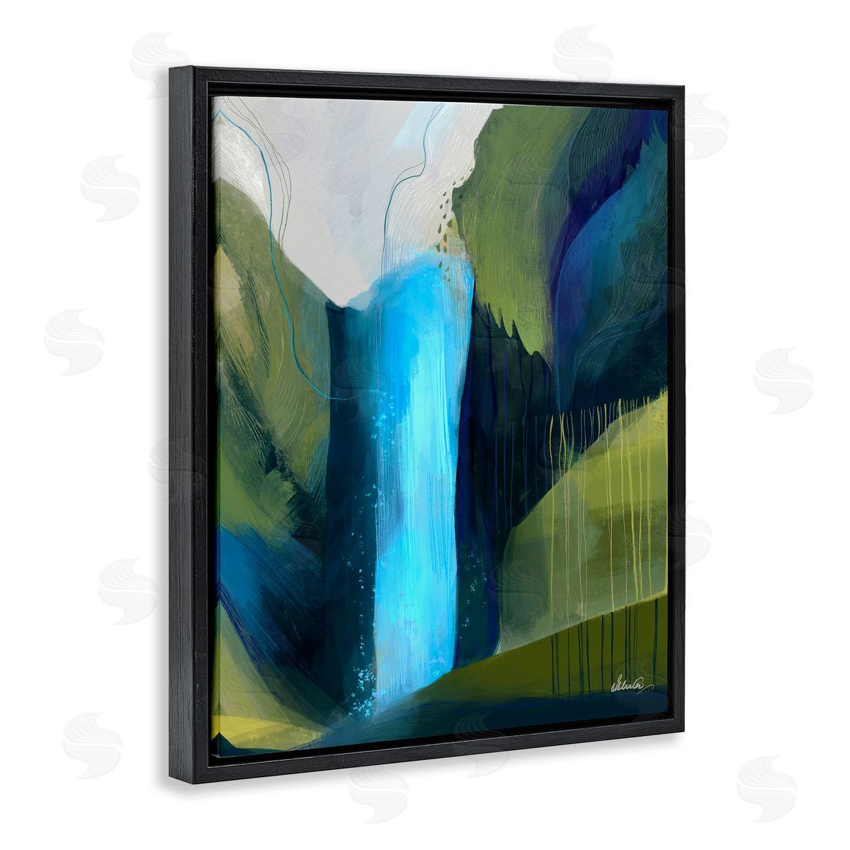 Ishita Banerjee Abstract Waterfall Layered Landscape