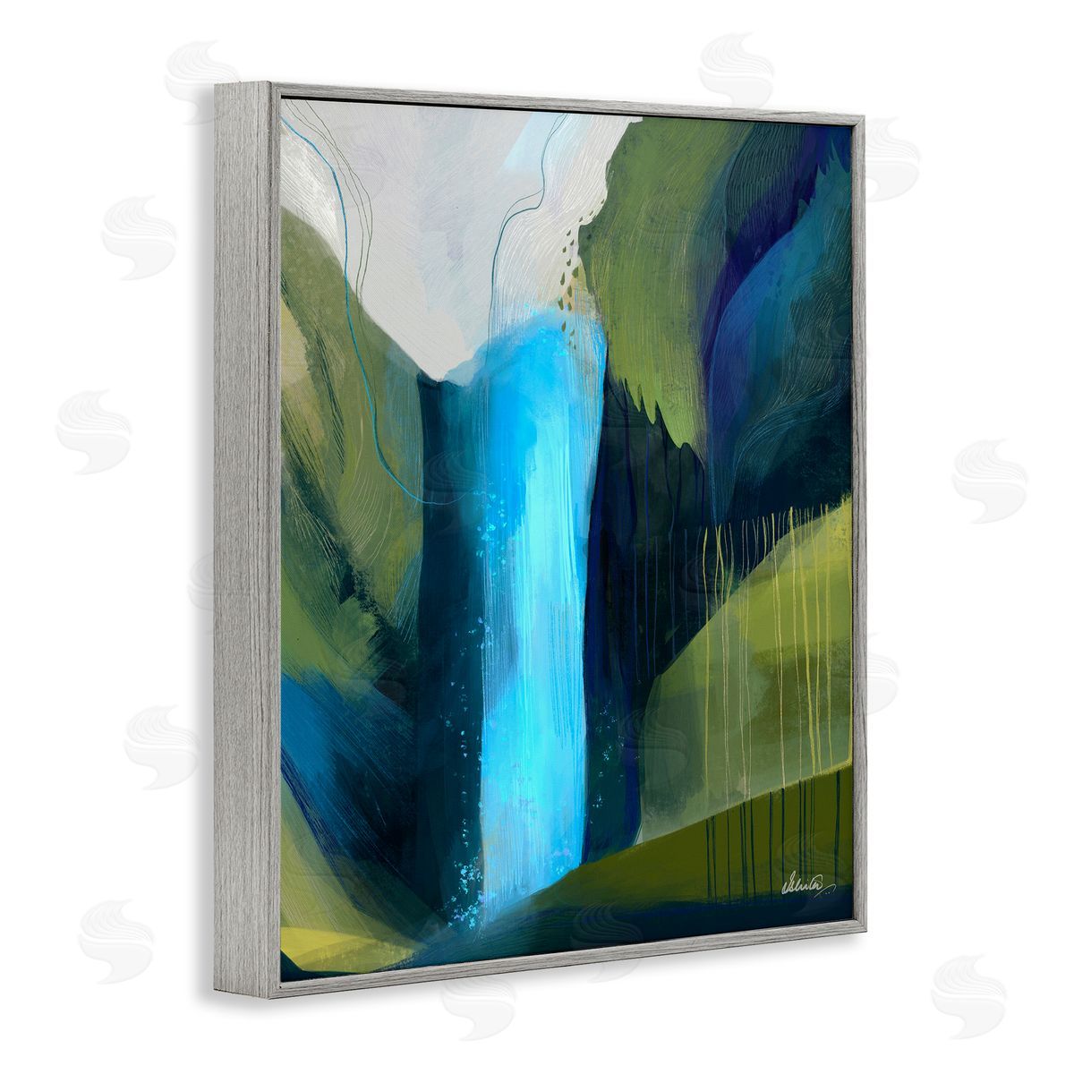 Ishita Banerjee Abstract Waterfall Layered Landscape
