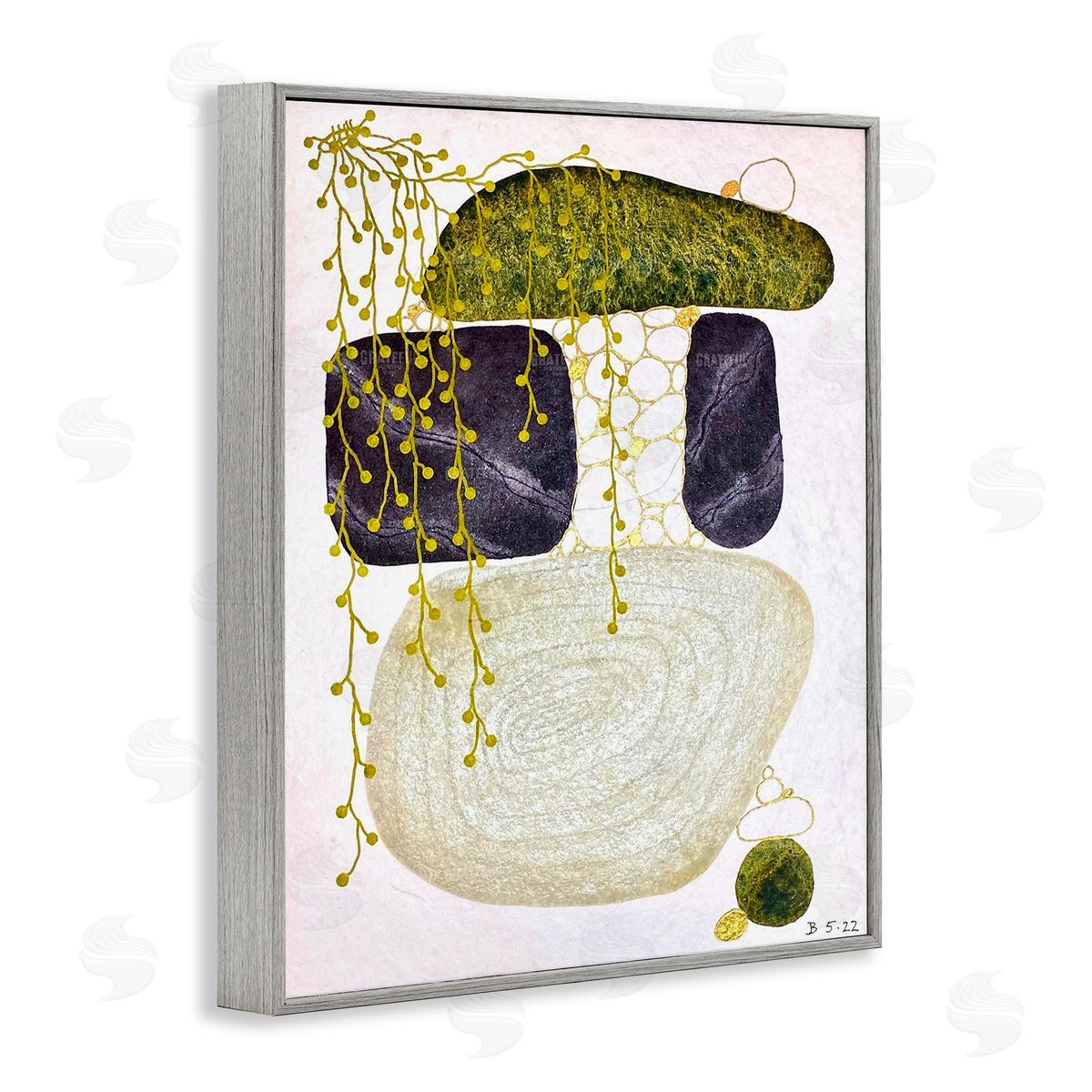 Jocelyn Benford Botanical Mossy Rock Shapes