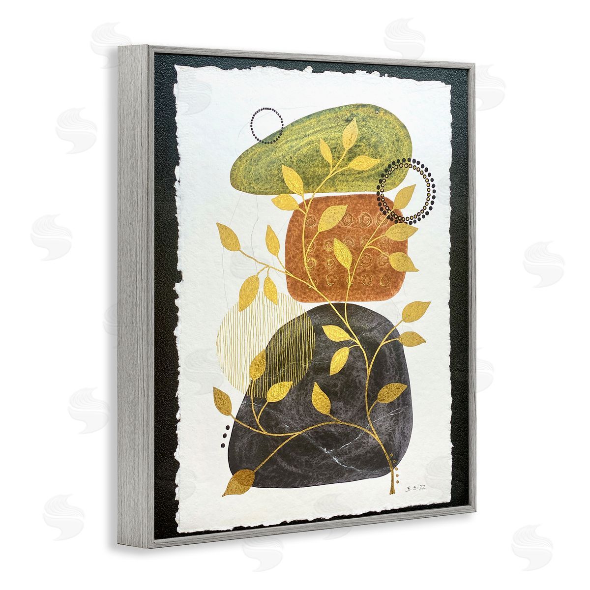 Jocelyn Benford Layered Plant Leaf Pebbles