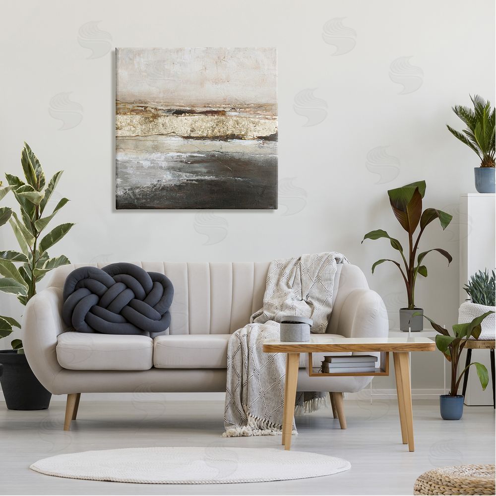 Design Fabrikken Ocean Landscape Abstract Composition Canvas Wall Art in Room