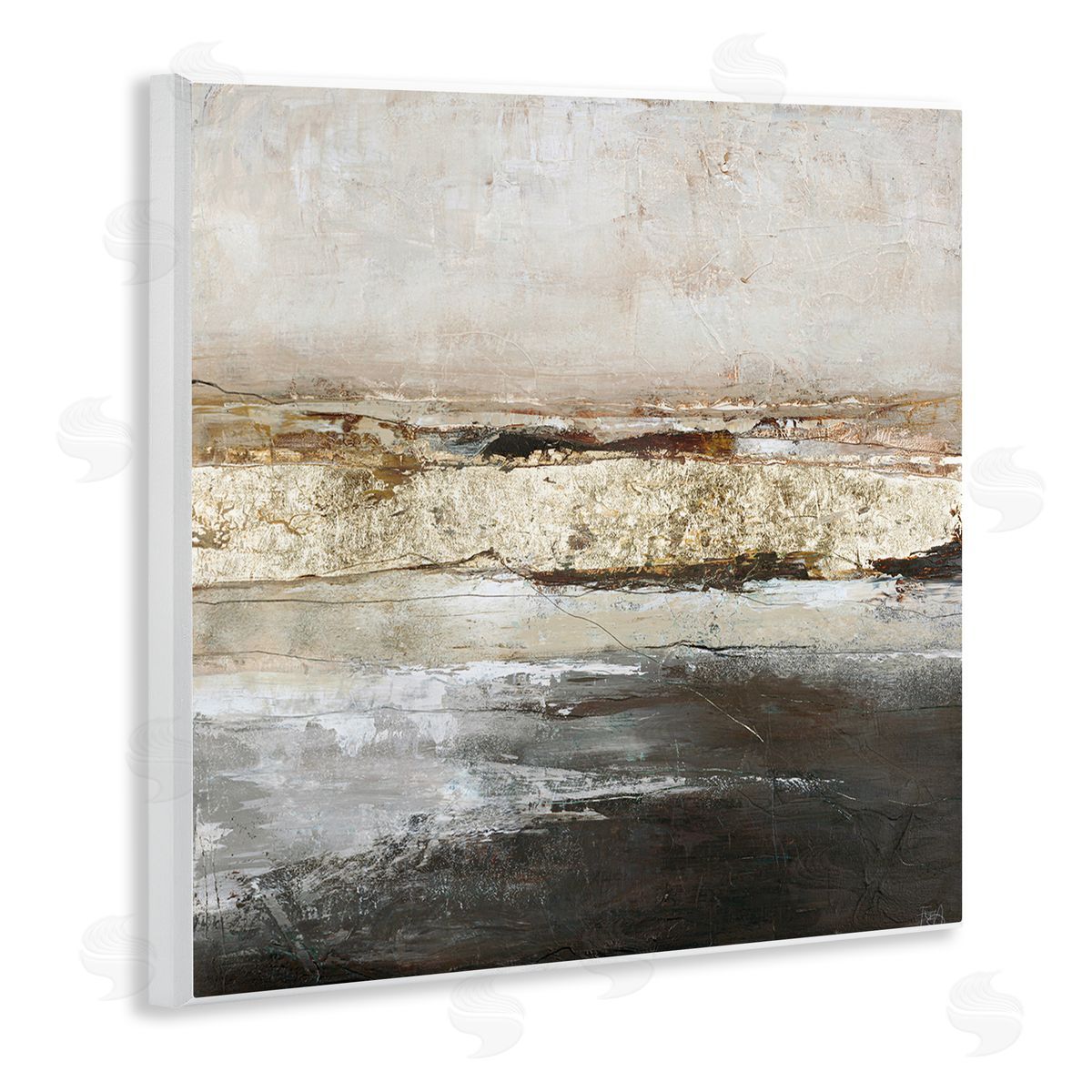 Design Fabrikken Ocean Landscape Abstract Composition Wooden Wall Plaque Art Print
