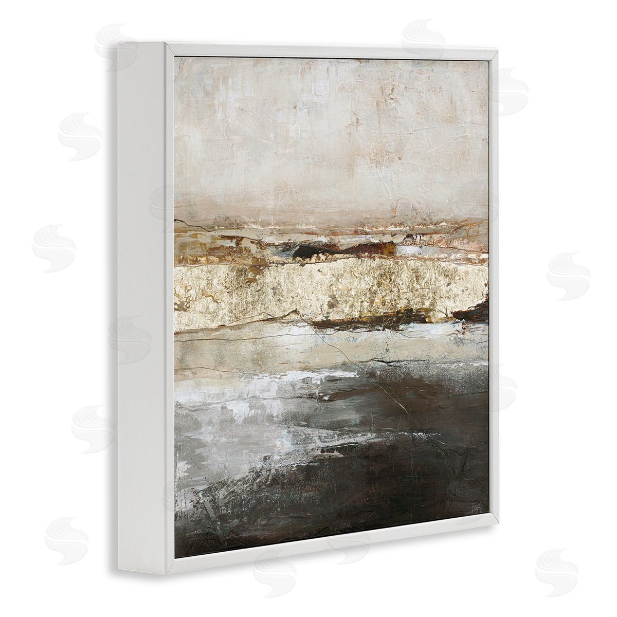 Design Fabrikken Ocean Landscape Abstract Composition White Framed Glicee Wall Art Print