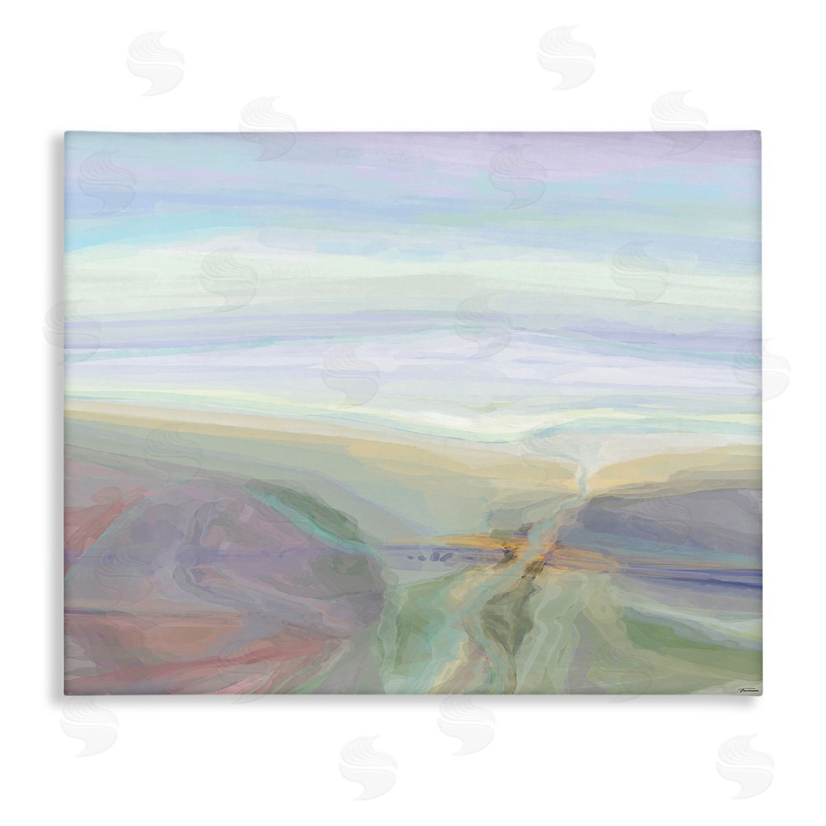Michael Tienhaara Abstract Pastel Canyon Landscape