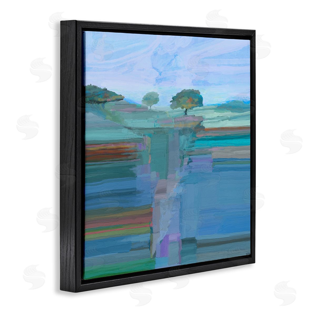 Michael Tienhaara Contemporary Trees Underground View Black Floating Frame Canvas Wall Art Print