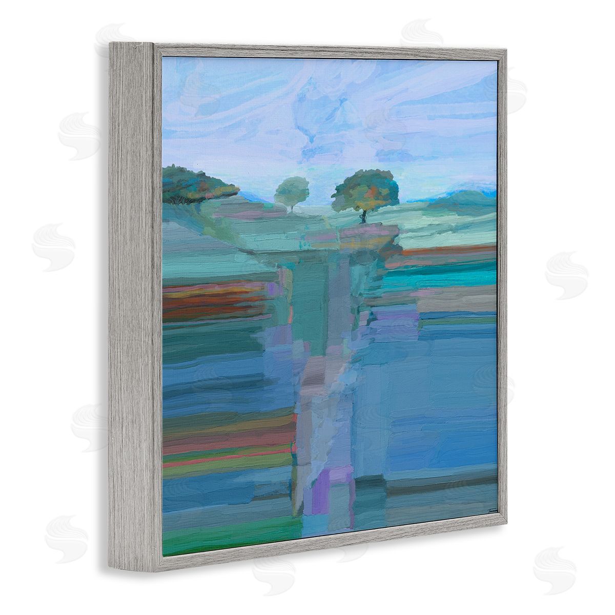 Michael Tienhaara Contemporary Trees Underground View Gray Framed Glicee Wall Art Print