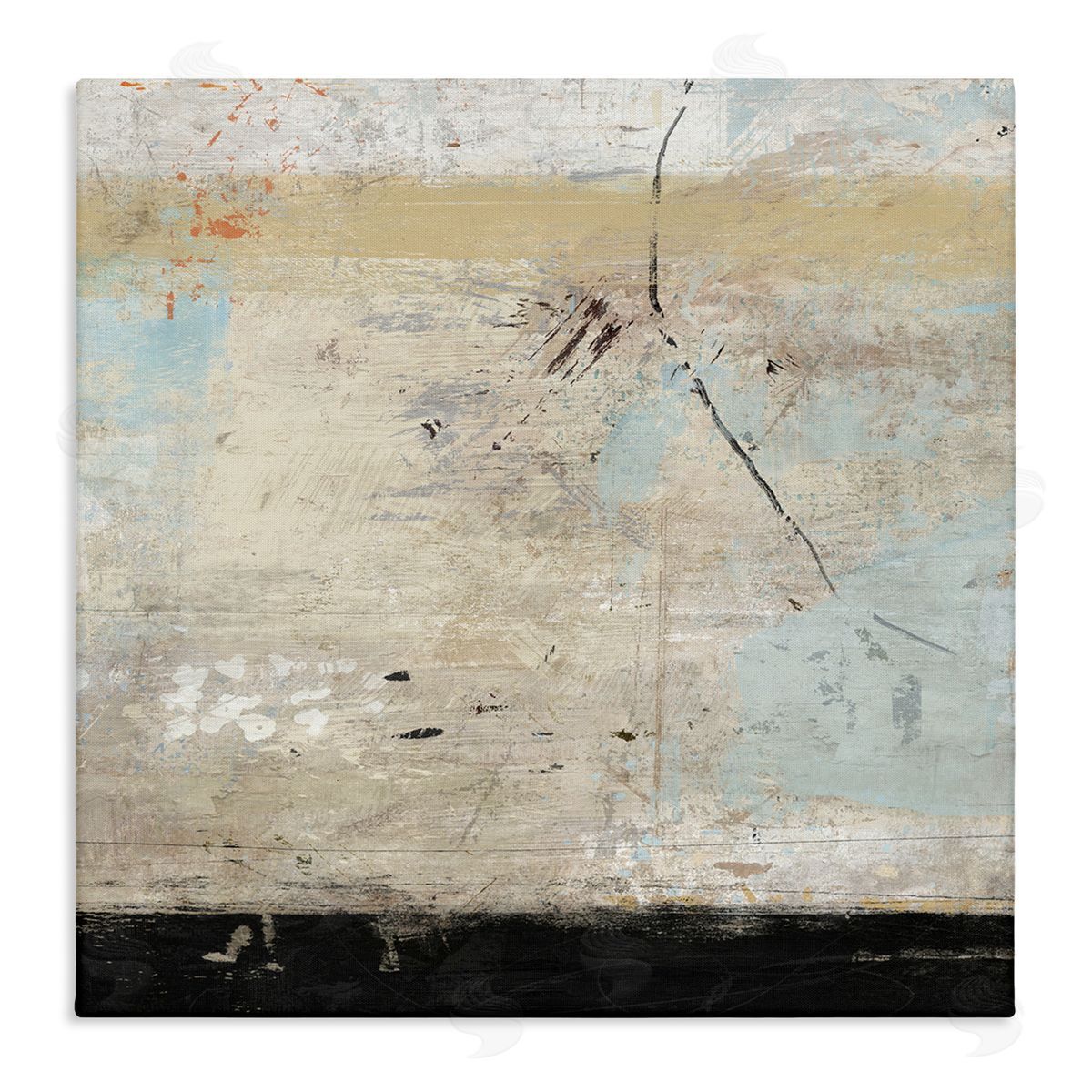 Suzanne Nicoll Rustic Beige Modern Composition Stretched Canvas Wall Art Print