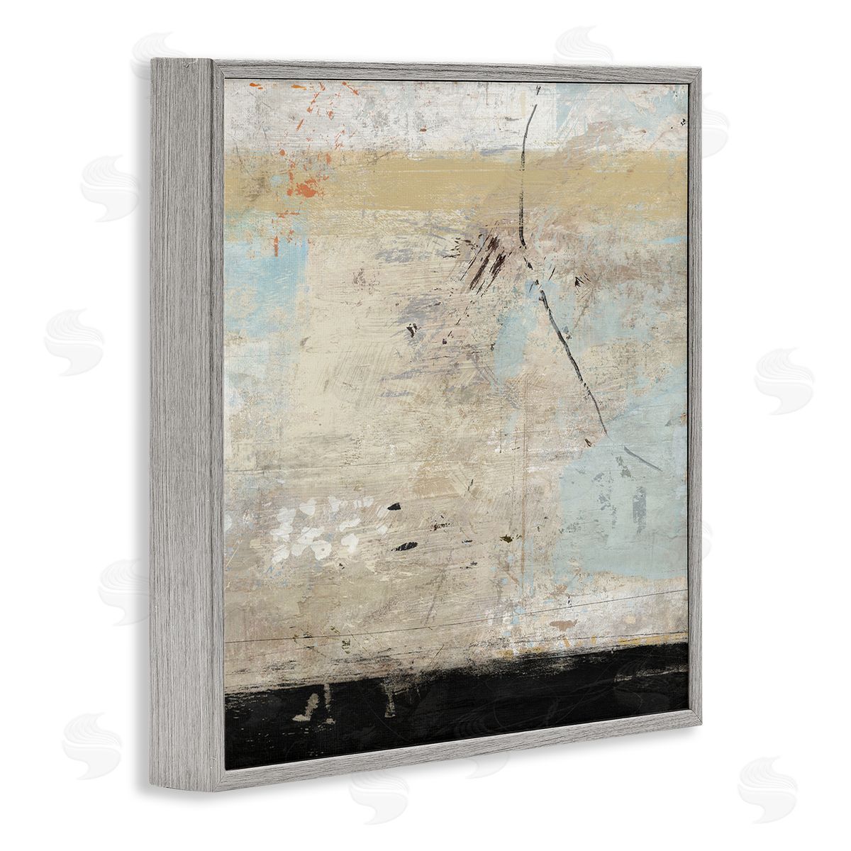 Suzanne Nicoll Rustic Beige Modern Composition Gray Framed Glicee Wall Art Print