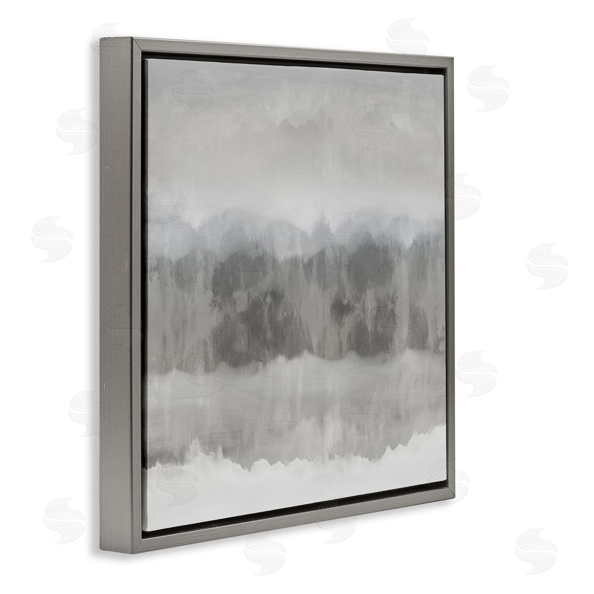 Rachel Springer Grey Abstract Nature Fog Gray Floating Frame Canvas Wall Art Print