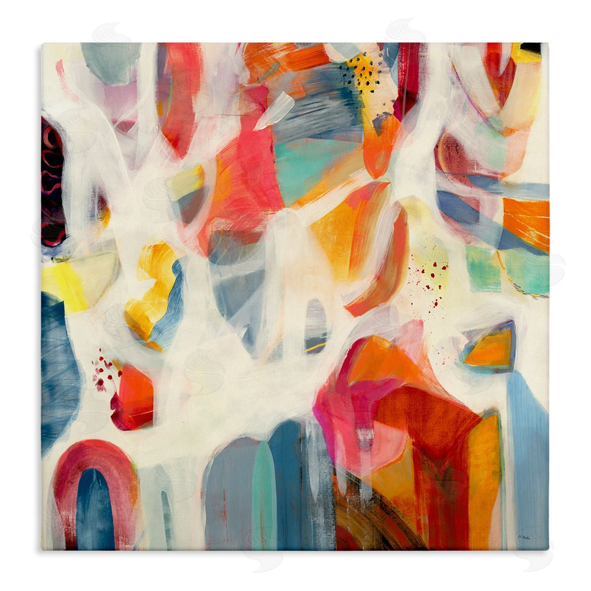 Jill Martin Modern Mixed Shapes Assortment Stretched Canvas Wall Art Print