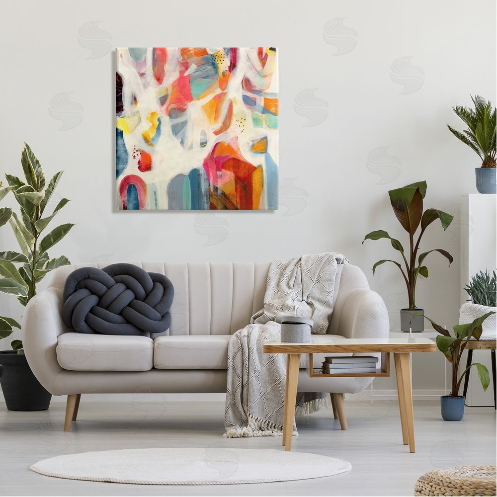 Jill Martin Modern Mixed Shapes Assortment Canvas Wall Art in Room