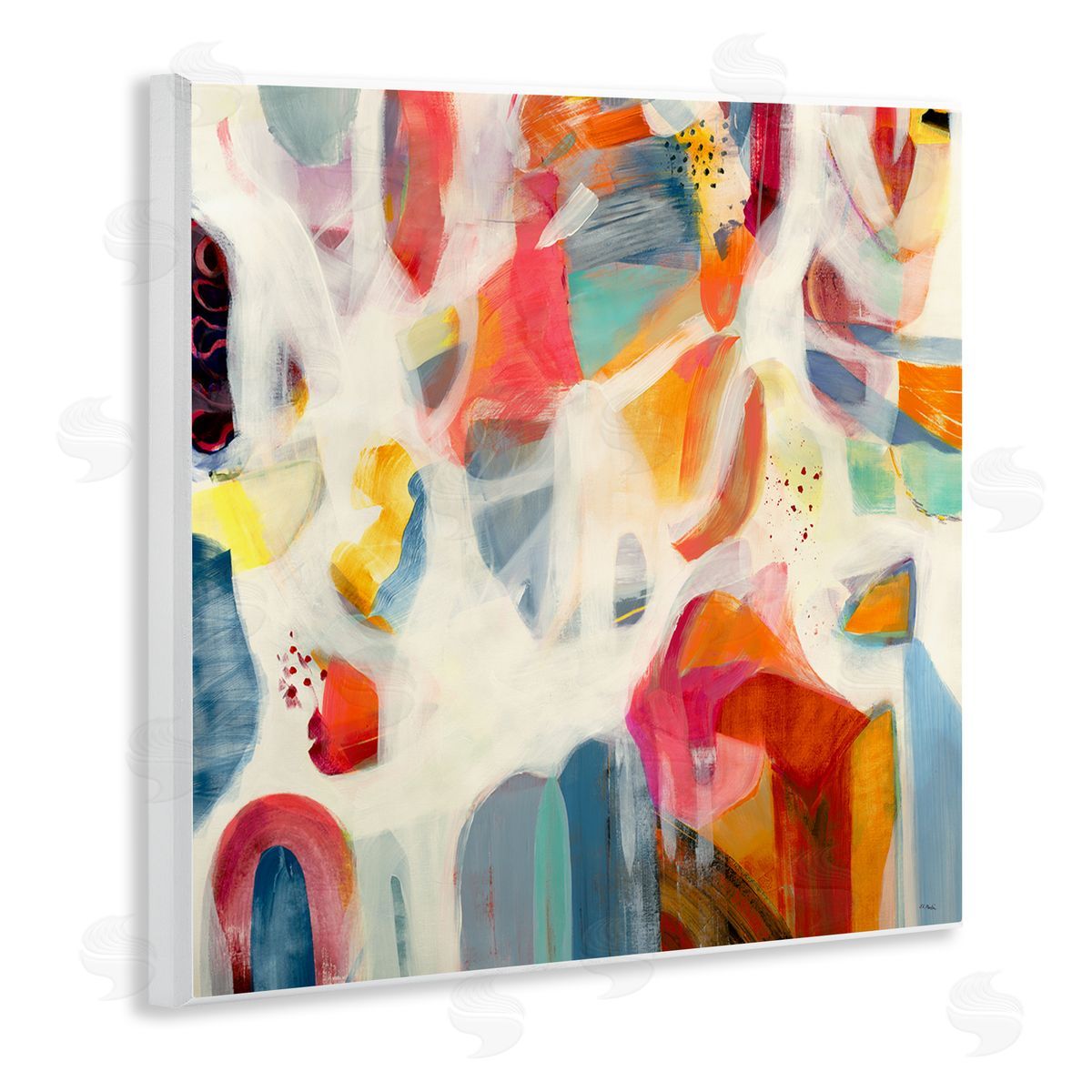 Jill Martin Modern Mixed Shapes Assortment Wooden Wall Plaque Art Print