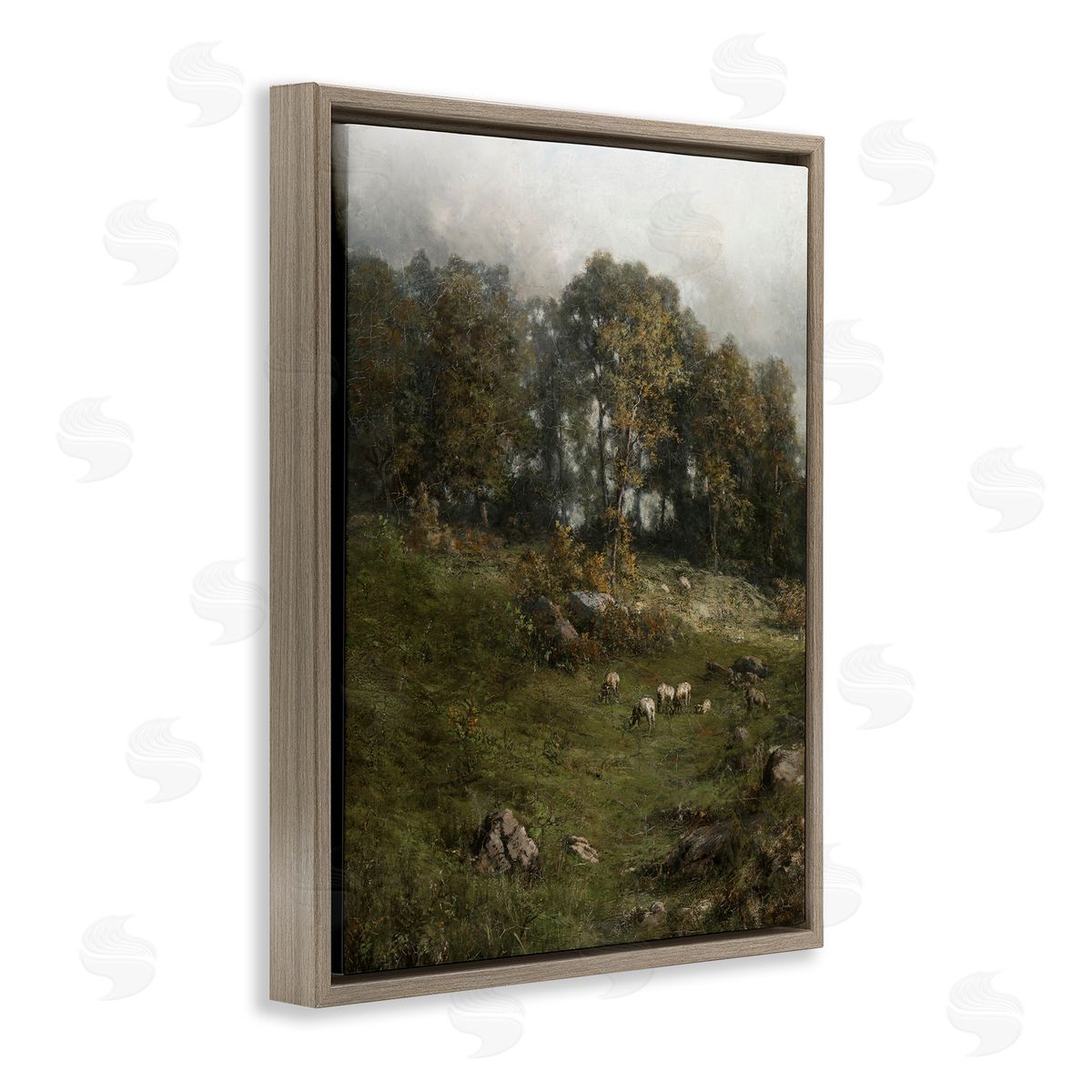 Lettered and Lined Classic Farm Field Grazing Animals