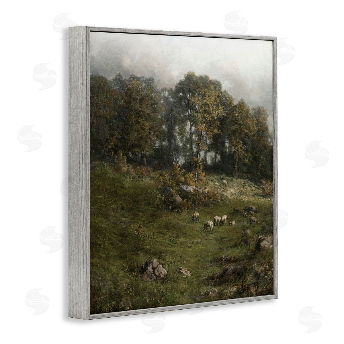 Lettered and Lined Classic Farm Field Grazing Animals