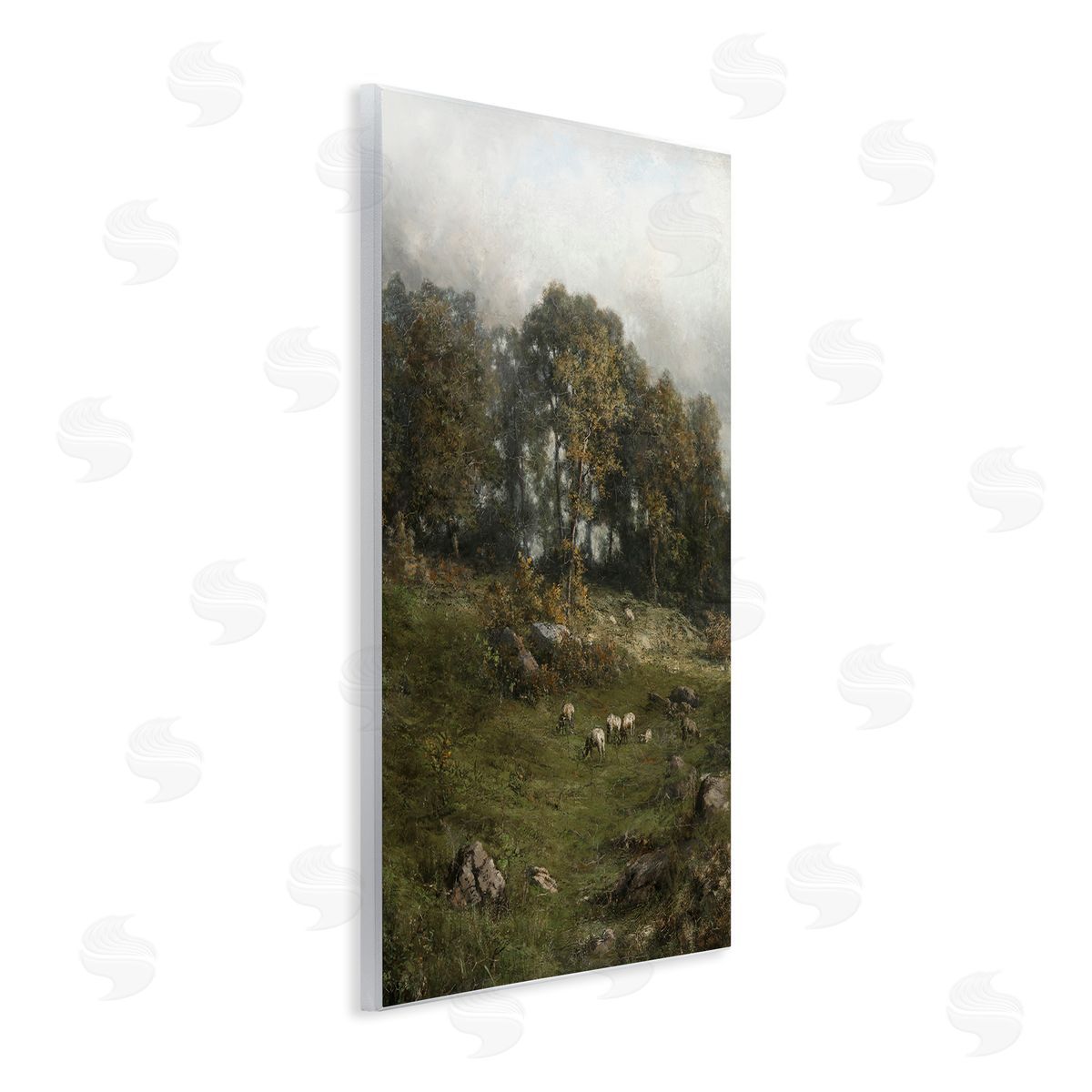 Lettered and Lined Classic Farm Field Grazing Animals