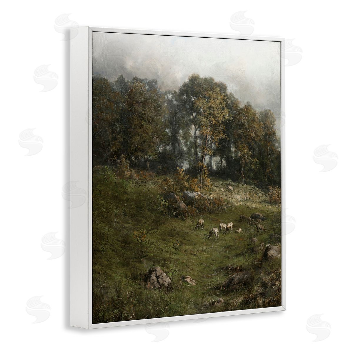 Lettered and Lined Classic Farm Field Grazing Animals