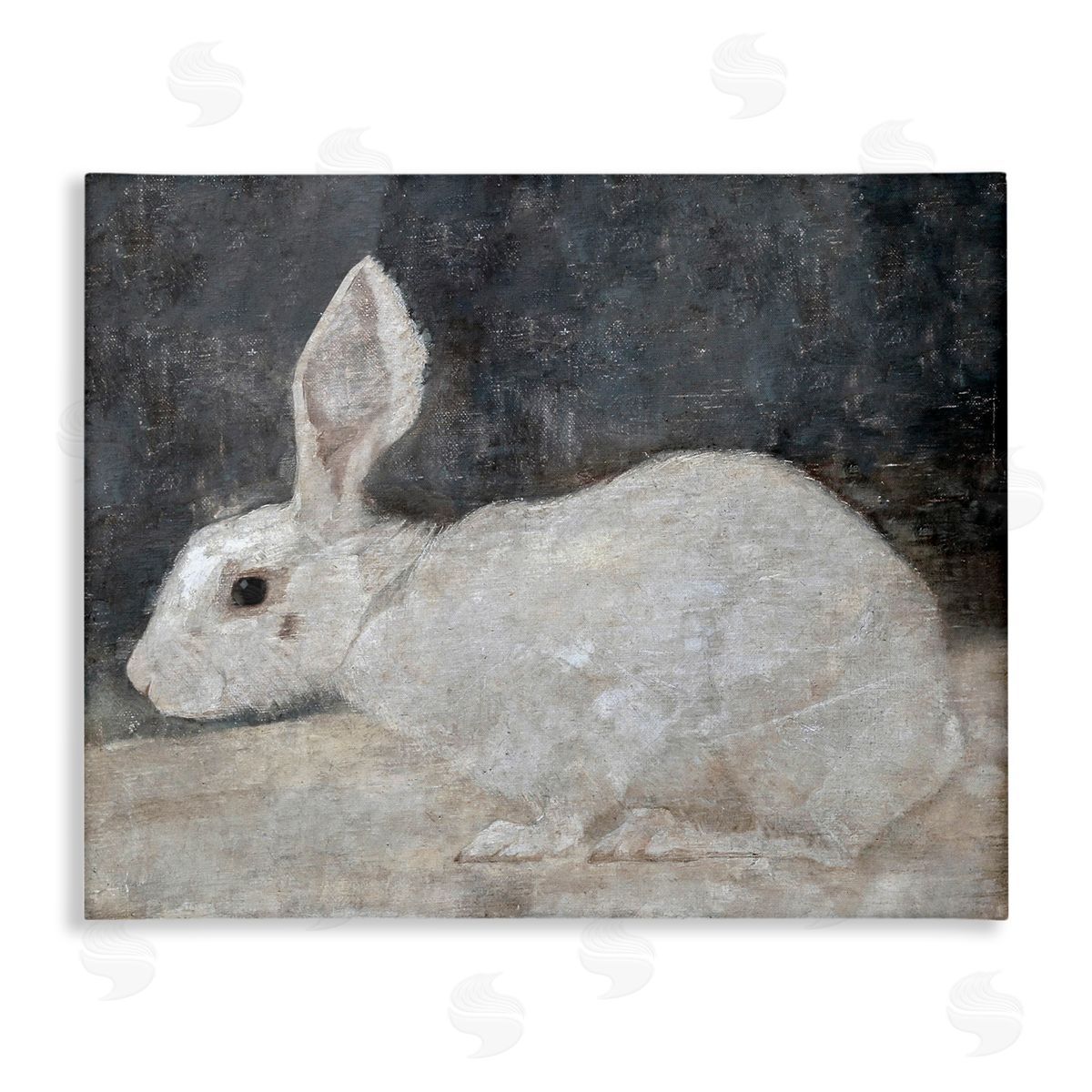 Lettered and Lined White Rabbit Bunny Classic