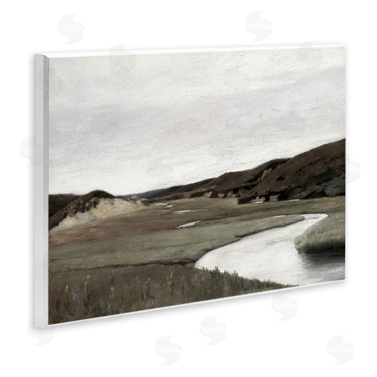 Lettered and Lined Rural Stream Classic Landscape