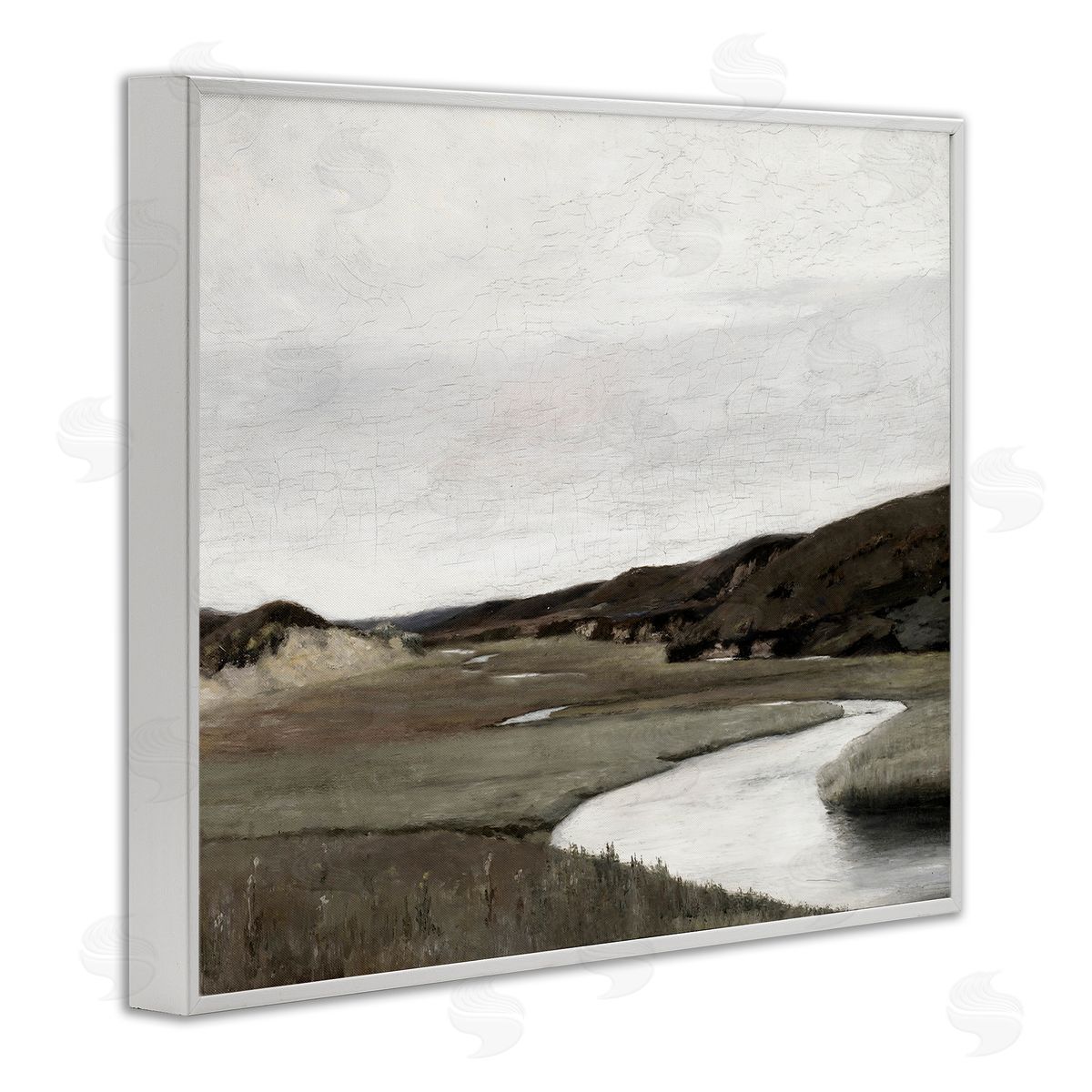 Lettered and Lined Rural Stream Classic Landscape