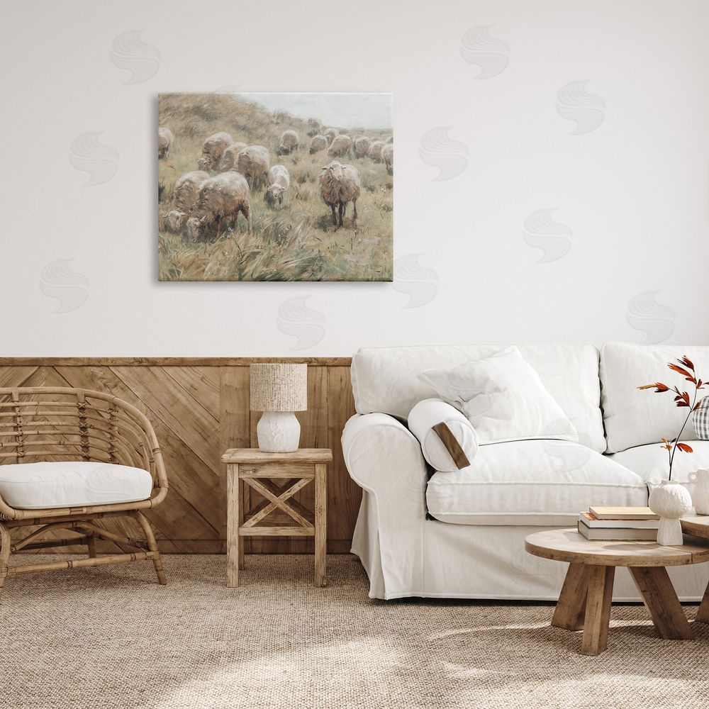 Lettered and Lined Rural Cattle Grazing Field