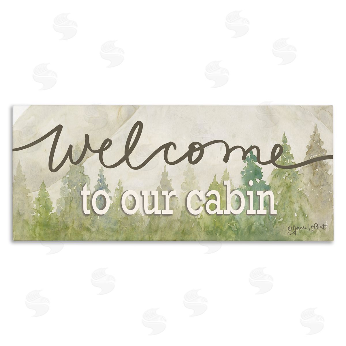 Annie LaPoint Welcome To Our Cabin Tree Sign