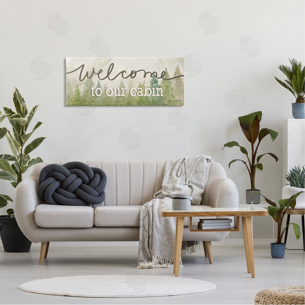 Annie LaPoint Welcome To Our Cabin Tree Sign