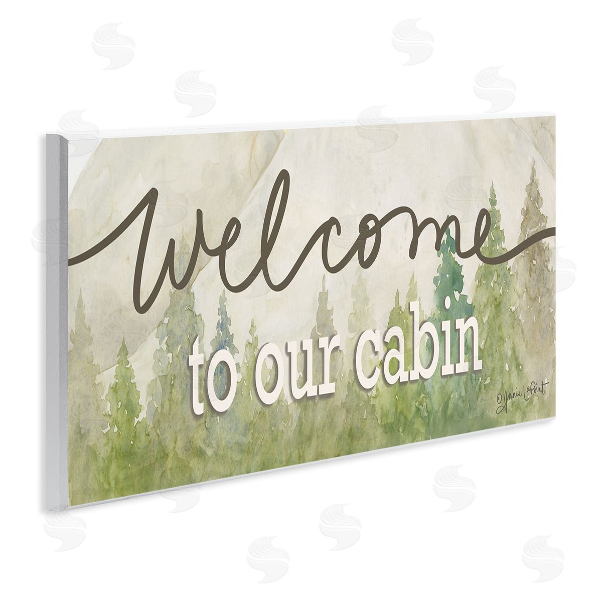 Annie LaPoint Welcome To Our Cabin Tree Sign