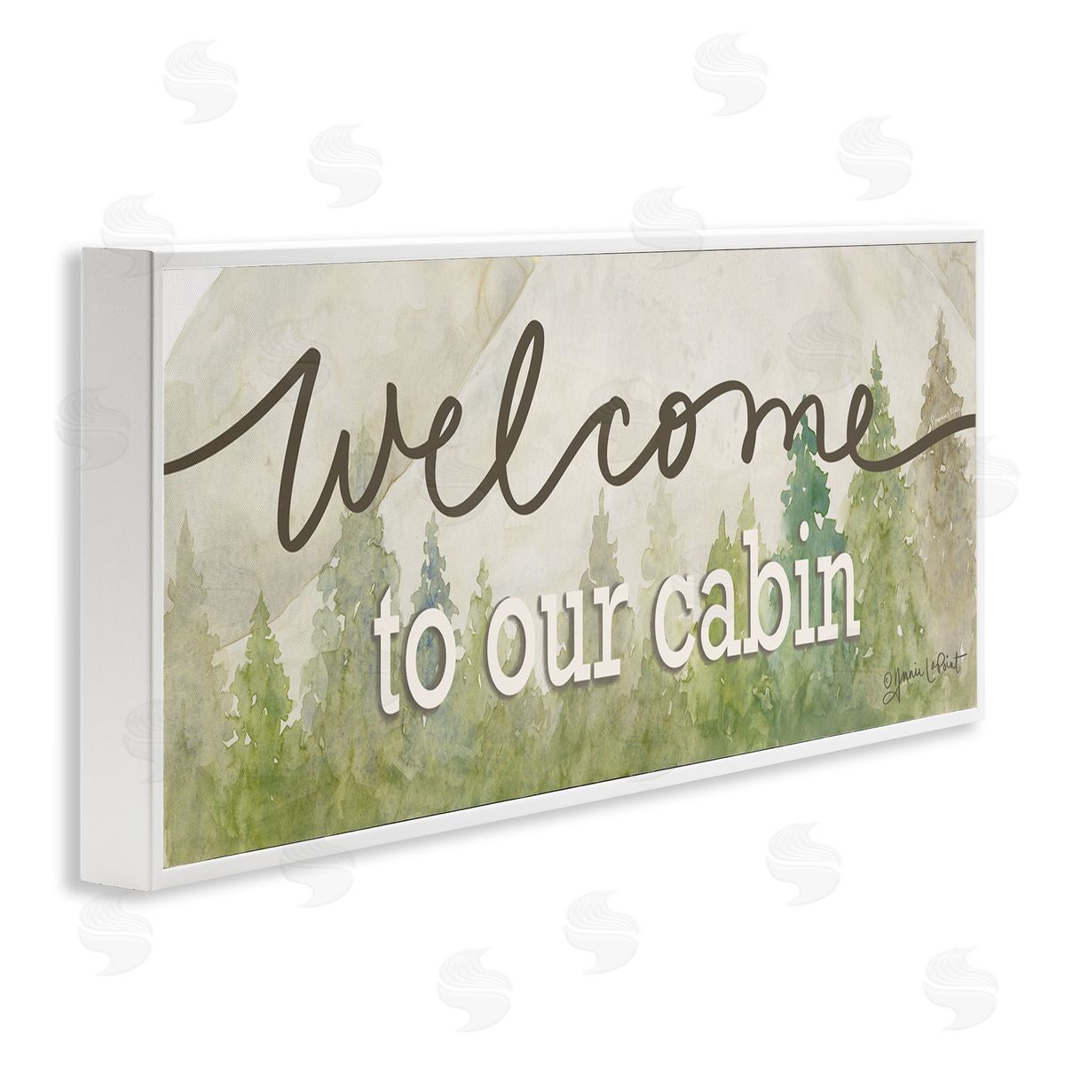 Annie LaPoint Welcome To Our Cabin Tree Sign