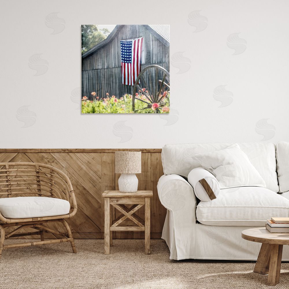 Kim Allen Americana Barn Floral Farmland Canvas Wall Art in Room