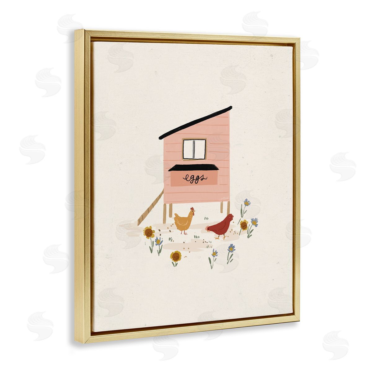 Loni Harris Pastel Hen House Eggs Chickens