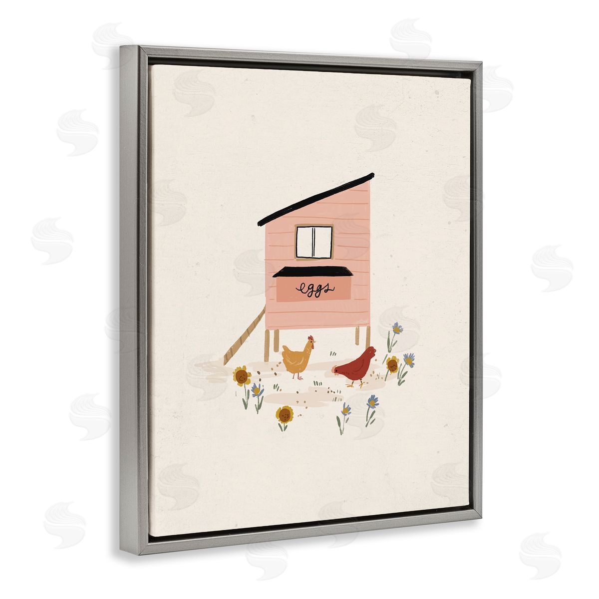 Loni Harris Pastel Hen House Eggs Chickens