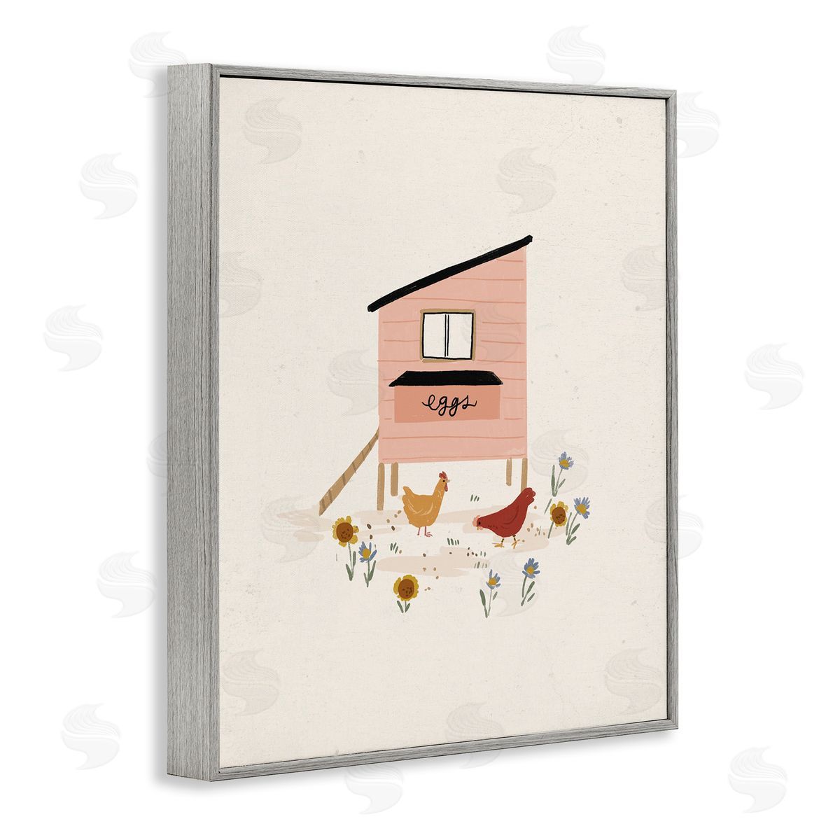 Loni Harris Pastel Hen House Eggs Chickens