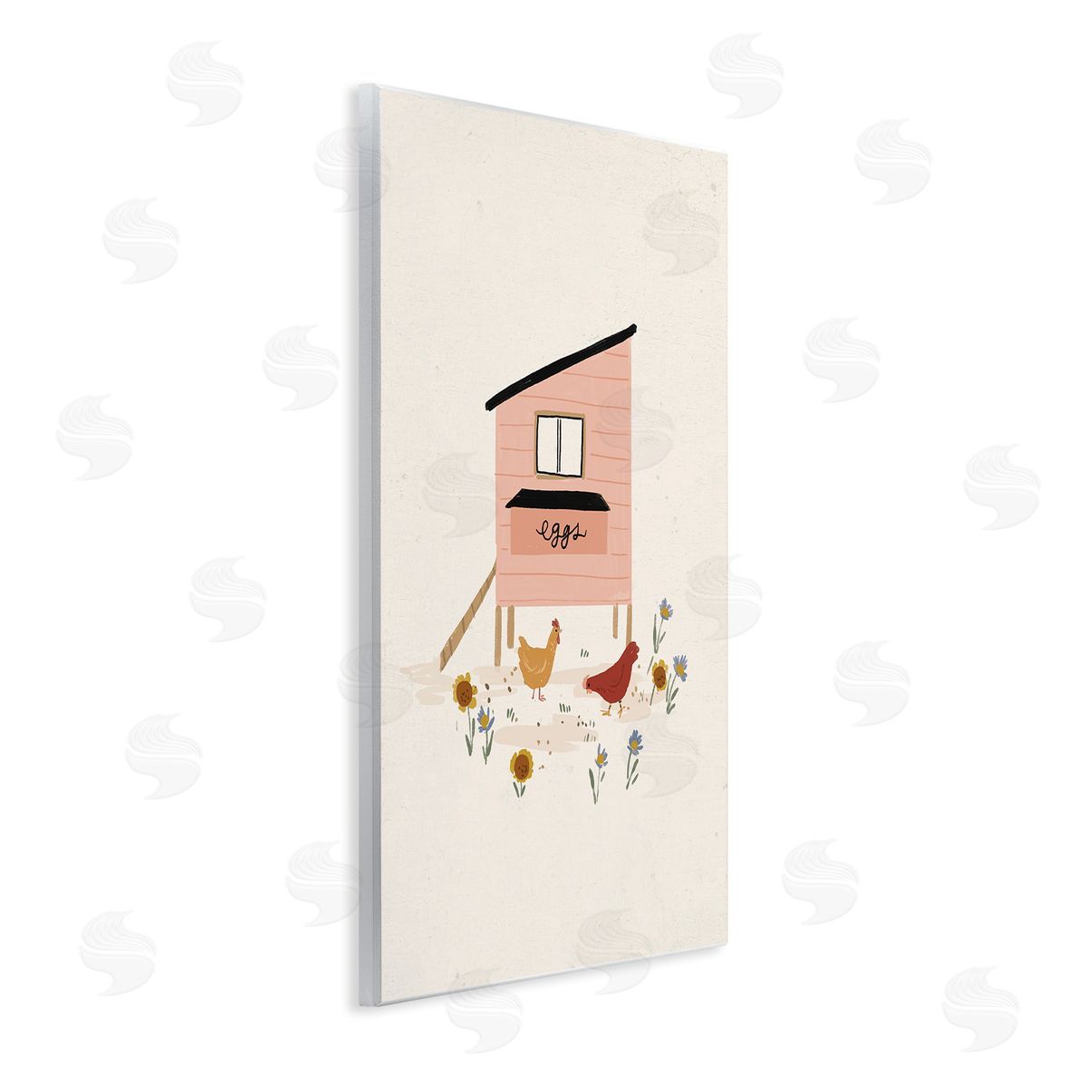 Loni Harris Pastel Hen House Eggs Chickens