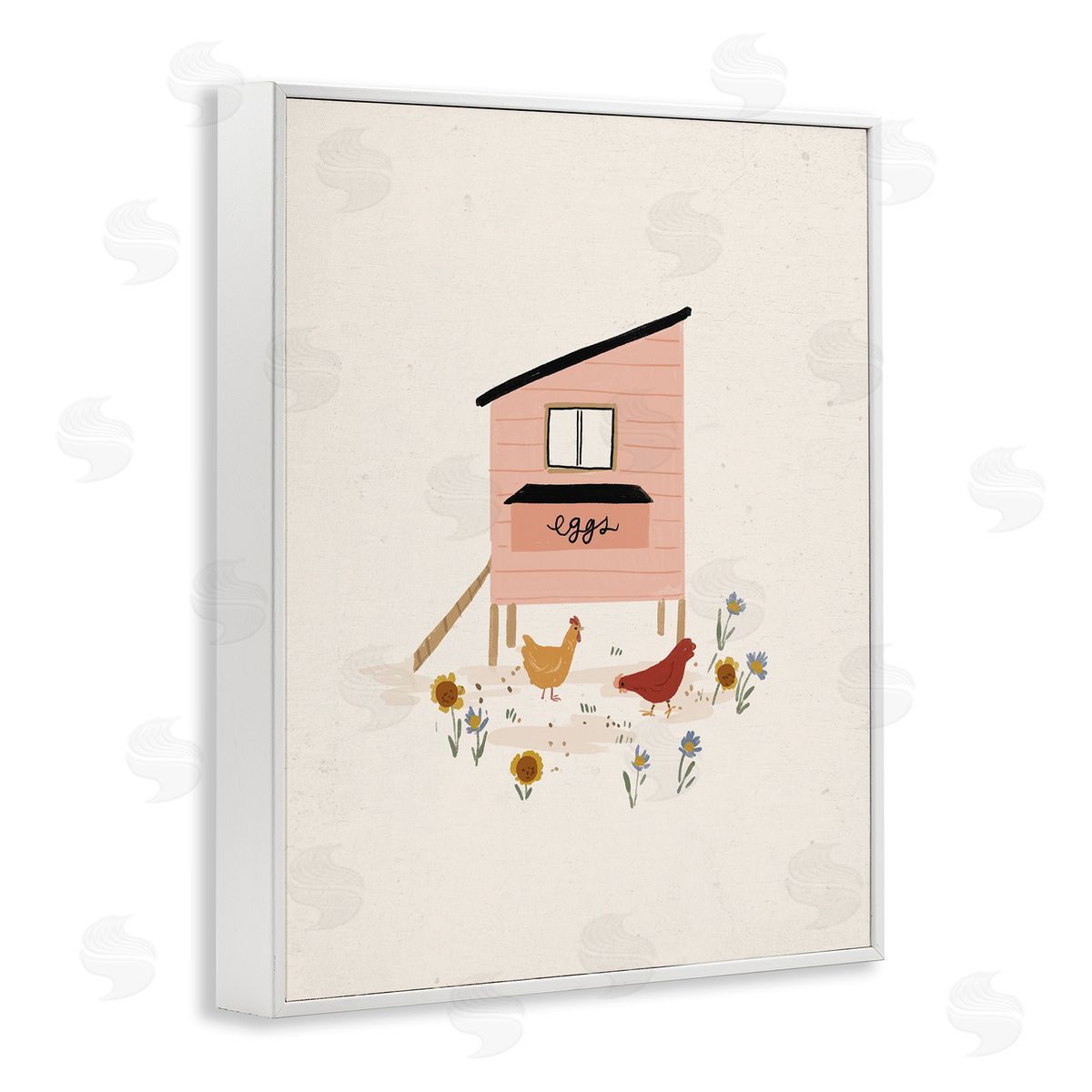 Loni Harris Pastel Hen House Eggs Chickens