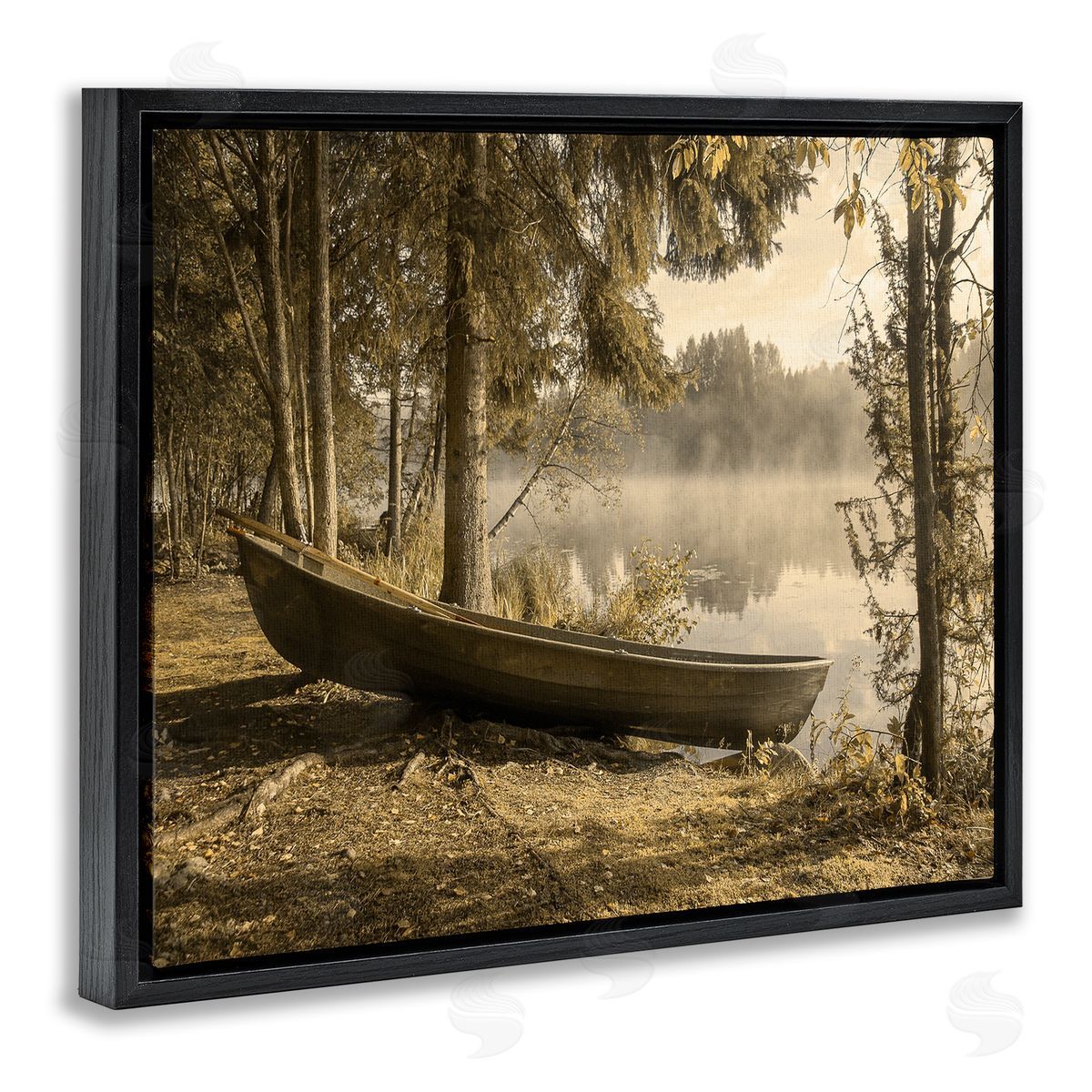 Stupell Studio Lakeside Canoe Forest Wilderness