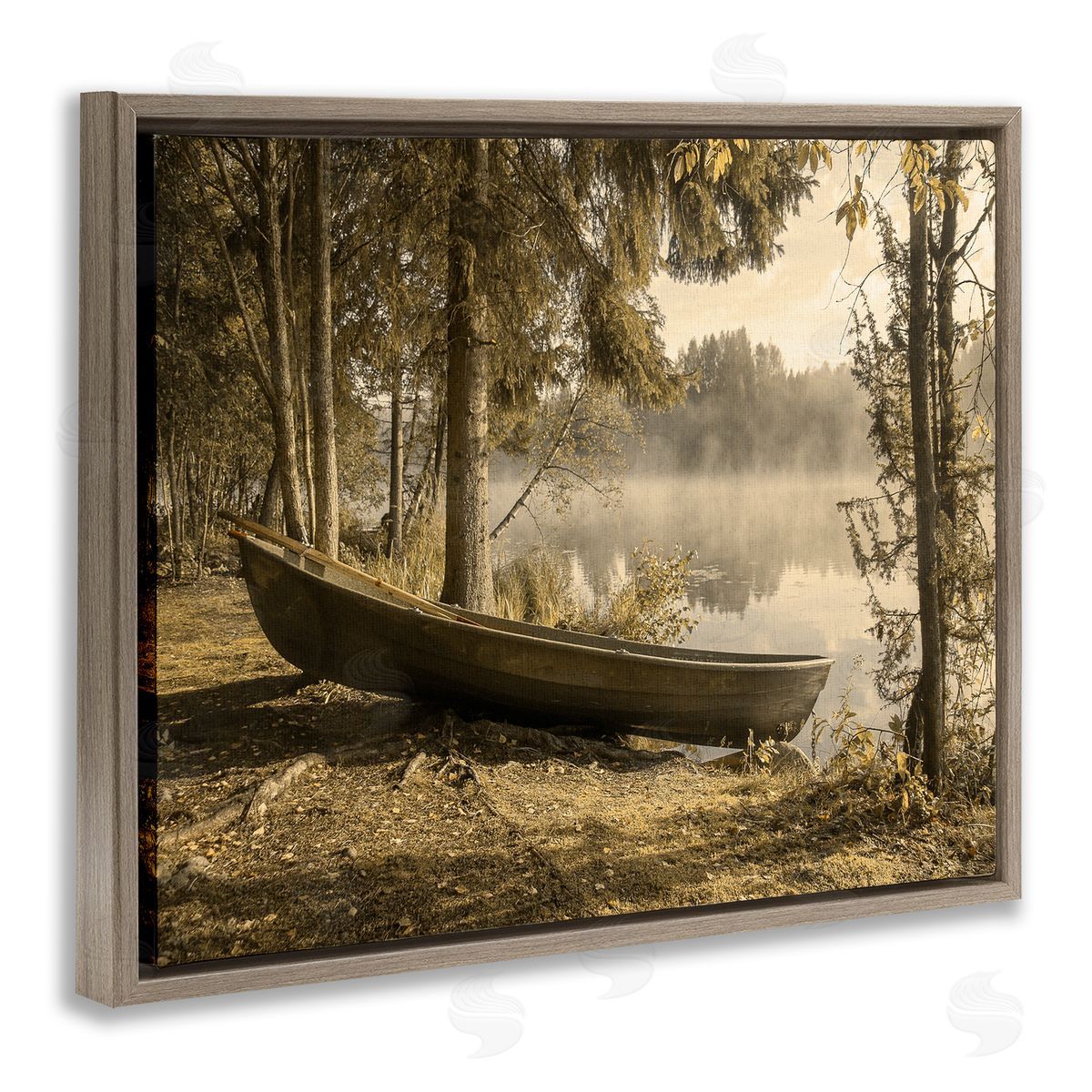 Stupell Studio Lakeside Canoe Forest Wilderness