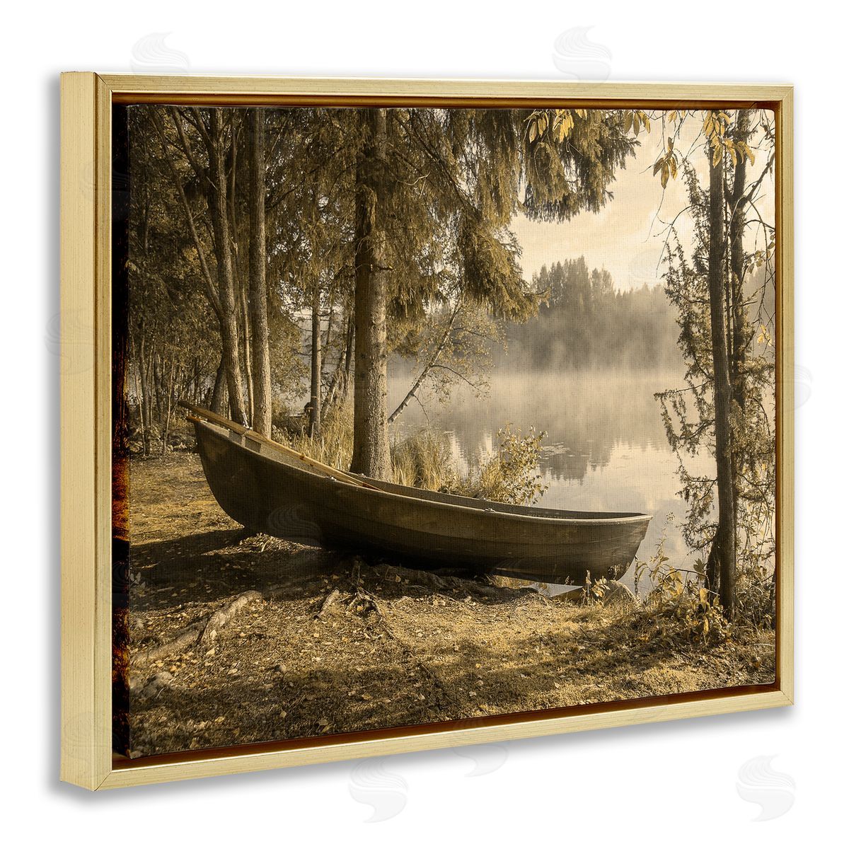 Stupell Studio Lakeside Canoe Forest Wilderness