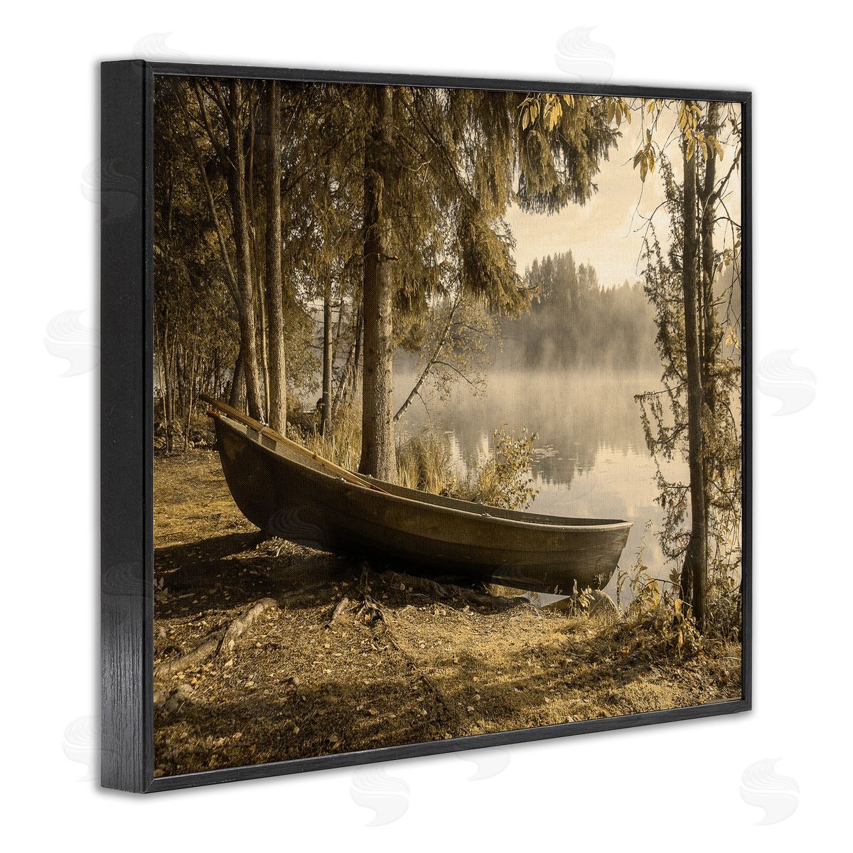 Stupell Studio Lakeside Canoe Forest Wilderness