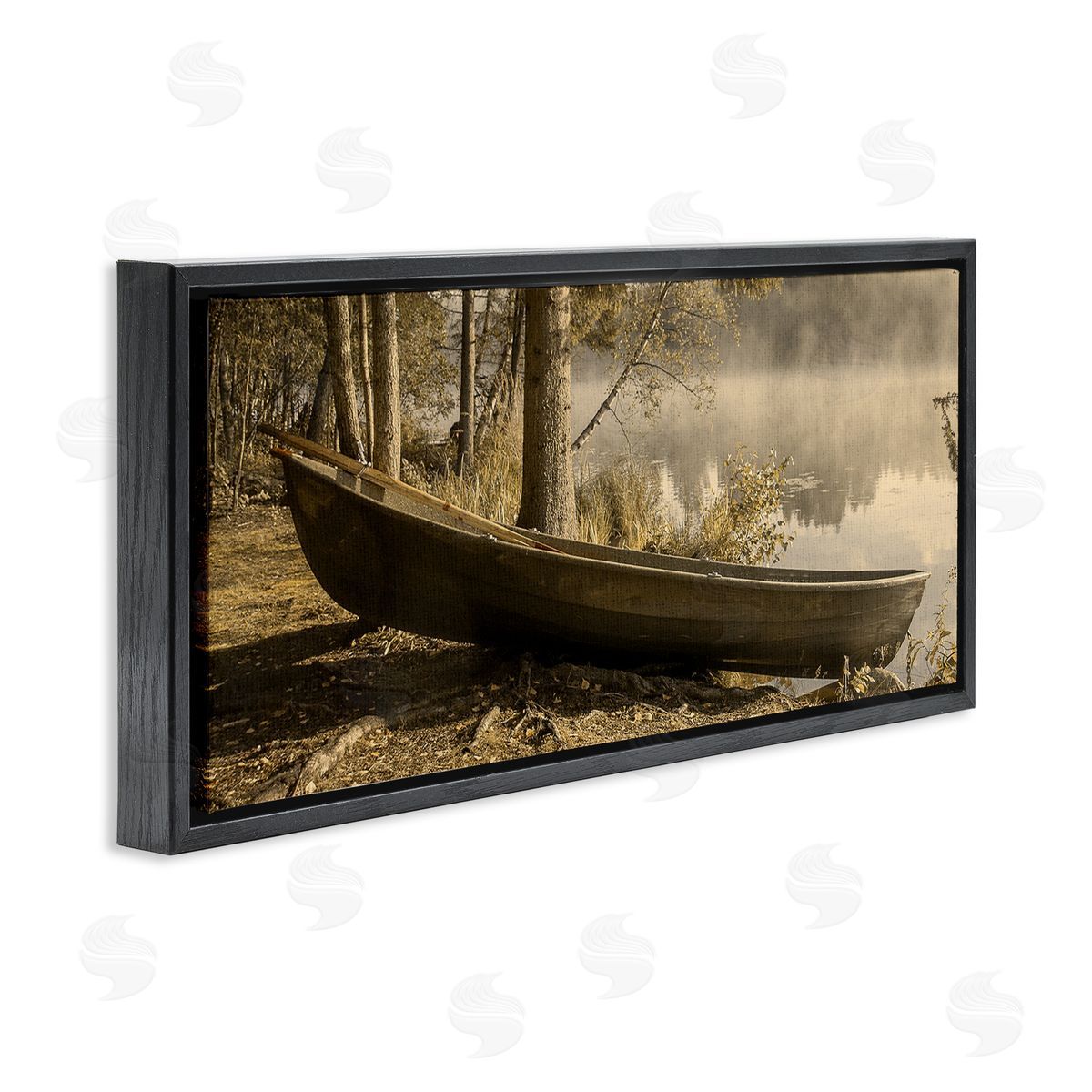 Stupell Studio Woodland Lake Shore Canoe