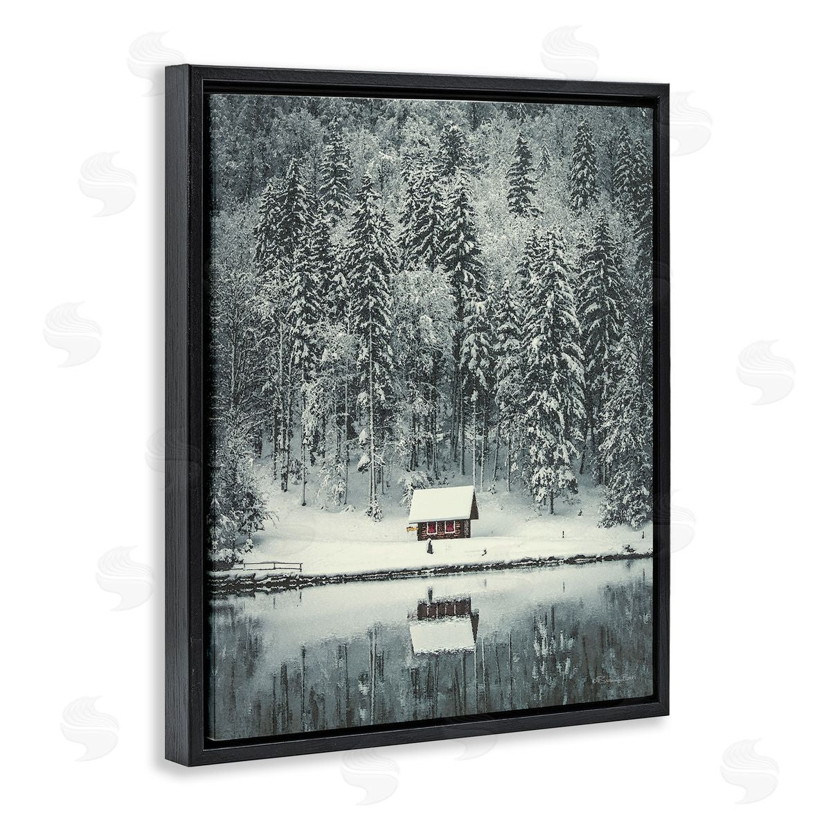 Susan Ball Snowy Woodland Hut Reflection