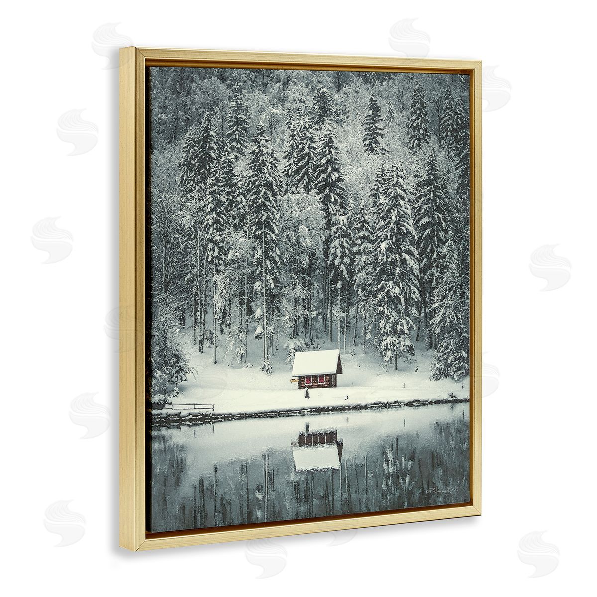 Susan Ball Snowy Woodland Hut Reflection
