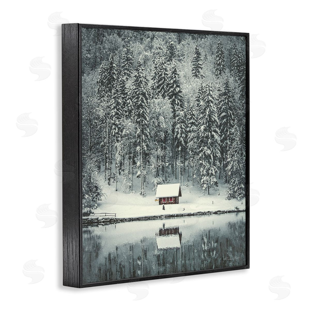 Susan Ball Snowy Woodland Hut Reflection