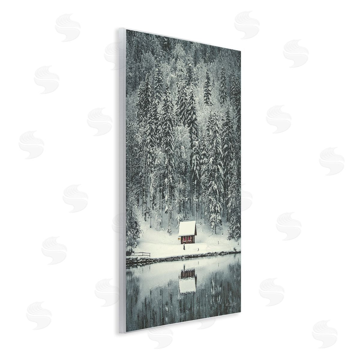 Susan Ball Snowy Woodland Hut Reflection